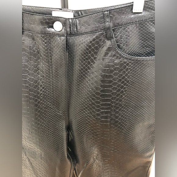 609. Wilfred Vegan Leather Pants in Black Python Embossed Size 6 - Picture 4 of 11